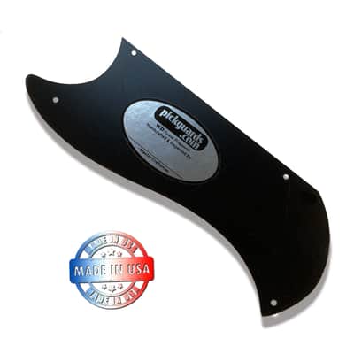 Black & White 5 Ply Half Face Pickguard for 1970's Gibson SG Custom 3 Pickup Made In USA image 4
