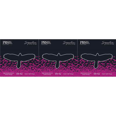 PRS Signature Electric Guitar Strings - .009-.042 Ultra Light 3-pack image 1