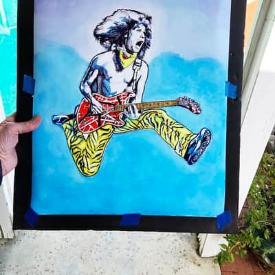 Eddie Van Halen "JUMP" 16X20 Inks On Paper image 2