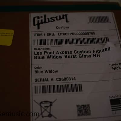 Gibson M2M Les Paul Axcess Custom Figured Top Les Paul Electric Guitar Blue Widow image 17