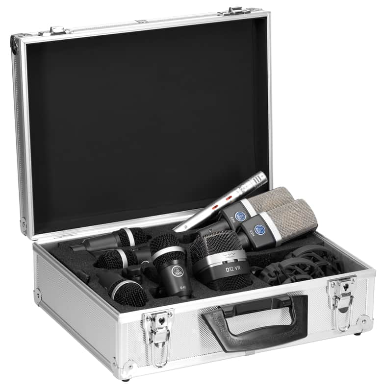 AKG DR-PREM Drum Premium Microphone Set with D12VR, C451B, 2x C214, 4x D40 image 1