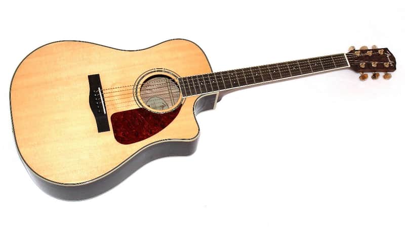 Fender CD220SCE Exotics Ash Burl Acoustic-Electric Guitar | Reverb