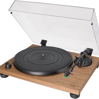 Audio-Technica AT-LPW40WN Fully Manual Belt-Drive Turntable, 2 Speeds, Dynamic Anti-Skate Control, Carbon-Fiber Tonearm Walnut image 4