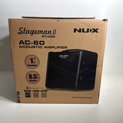 NuX AC-60 Stageman II 2-Channel 60-Watt 1x6.5" Acoustic Guitar Combo 2021 - Present - Black image 1