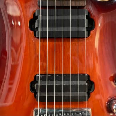 Schecter USA Custom Shop Sunset 7 1998 - Cherry Sunburst w/OHSC image 3