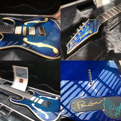 Ibanez PGM90HAM Hoshino 90th Anniversary Paul Gilbert Signature 1998 - Blue image 8