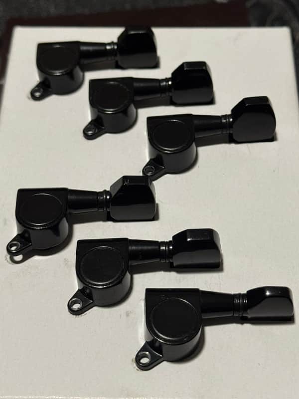 Jay Turser Stratocaster Tuning Machines 2017 - Matte Black image 1