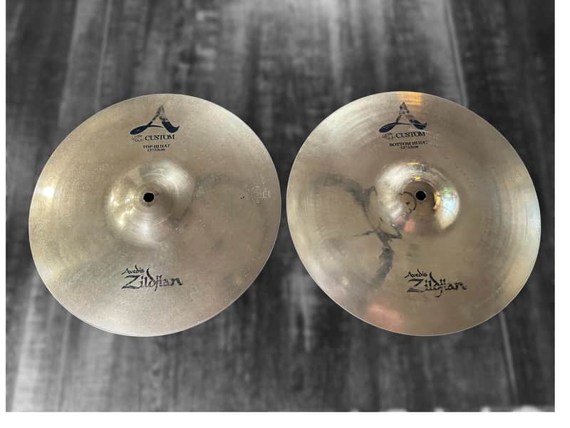 Zildjian 13" A Custom Hi-Hat Cymbals (Pair) 1991 - 2017 - Traditional image 1