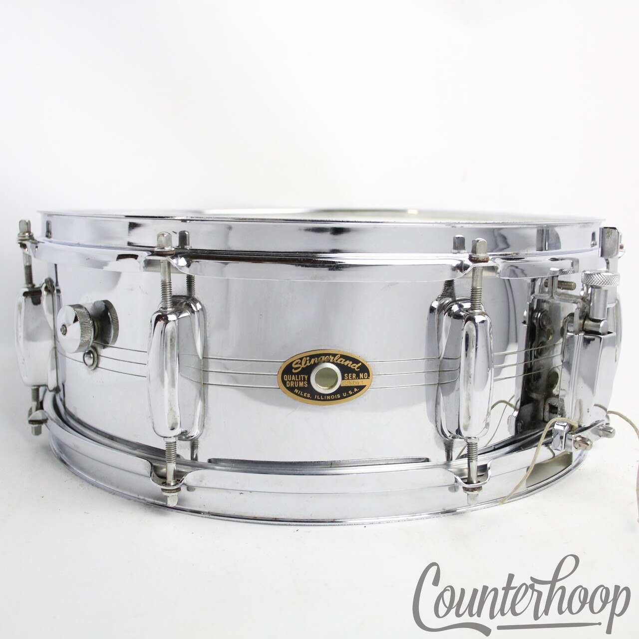 Slingerland 14x5" Brass Gene Krupa COB Snare Drum 8Lug Vintage 60s No.130 USA* — main photograph