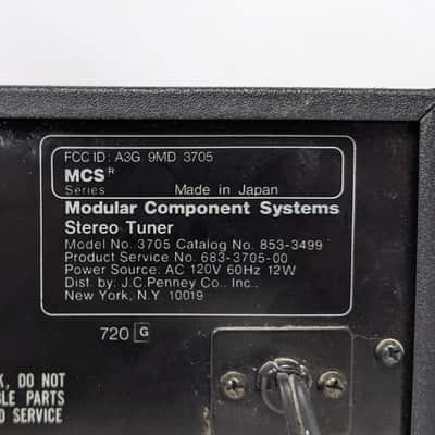 Modular Component System MCS 3705 AM / FM Stereo Tuner - Vintage JCPenny Tested image 8