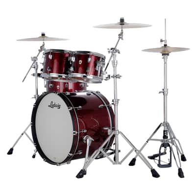 Ludwig *Pre-Order* NeuSonic Merlot Super Sparkle MOD2 Drums 14x22_16x16_8x12_7x10 Shell Pack Special Order Authorized Dealer image 2