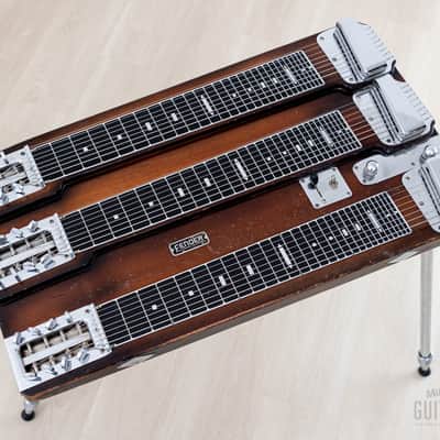 1955 Fender Custom Triple 8 T-8 Vintage Console Lap Steel w/ Tweed Case, Legs image 1