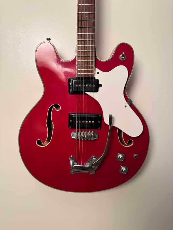 Mosrite Celebrity 2 1964 - Red with original case image 1