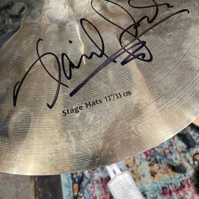 David Garibaldi's Tower of Power, Sabian 13" HHX Stage Hi-Hats Pair, 870g, 1306g 2000's - Brilliant, AUTOGRAPHED!! image 3