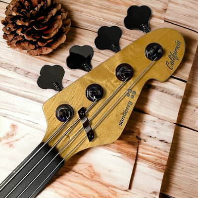 Sandberg SUPERLIGHT(6.9 Lbs) Lionel P/J FRETLESS Short Scale, Brown Burst/Pau Ferro *Similar On Order, ETA June 2027 image 7