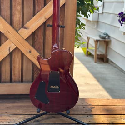 PRS Private Stock Simon McBride Single Cut Trem-Semi Hollow w F Hole 2017 - FireRed CurlyMaple image 3