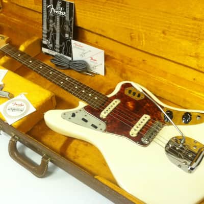 Fender Jaguar (USA) Olympic White w/ Spitfire Tortoise image 2