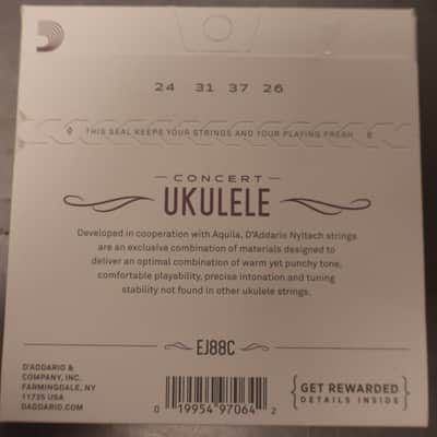 D'addario EJ88C Concert Ukulele Nyltech image 2