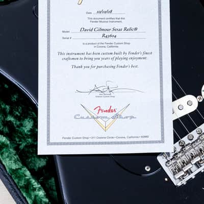2008 Fender Custom Shop David Gilmour Stratocaster Relic, Near-Mint w/ Case, Tags & CoA image 19