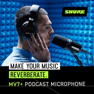 Shure MV7+ Podcast Dynamic Microphone. OBS Certified, Enhanced Audio, LED Touch Panel, USB-C & XLR Outputs, Auto Level Mode, Digital Pop Filter, Reverb Effects, Podcasting, Streaming, Recording -Black image 4