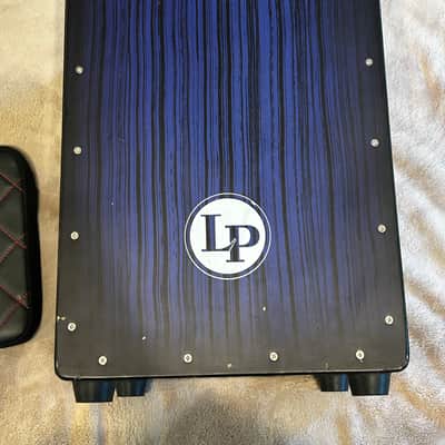 Latin Percussion LP Aspire Accents Cajon - Blueburst Streak Finish 2010s w/ LP Seat Cushion image 3