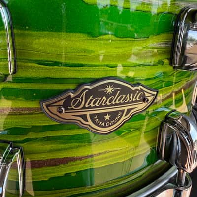 TAMA Starclassic Walnut/Birch 6.5x14 Snare Drum in Lacquer Shamrock Oyster image 2