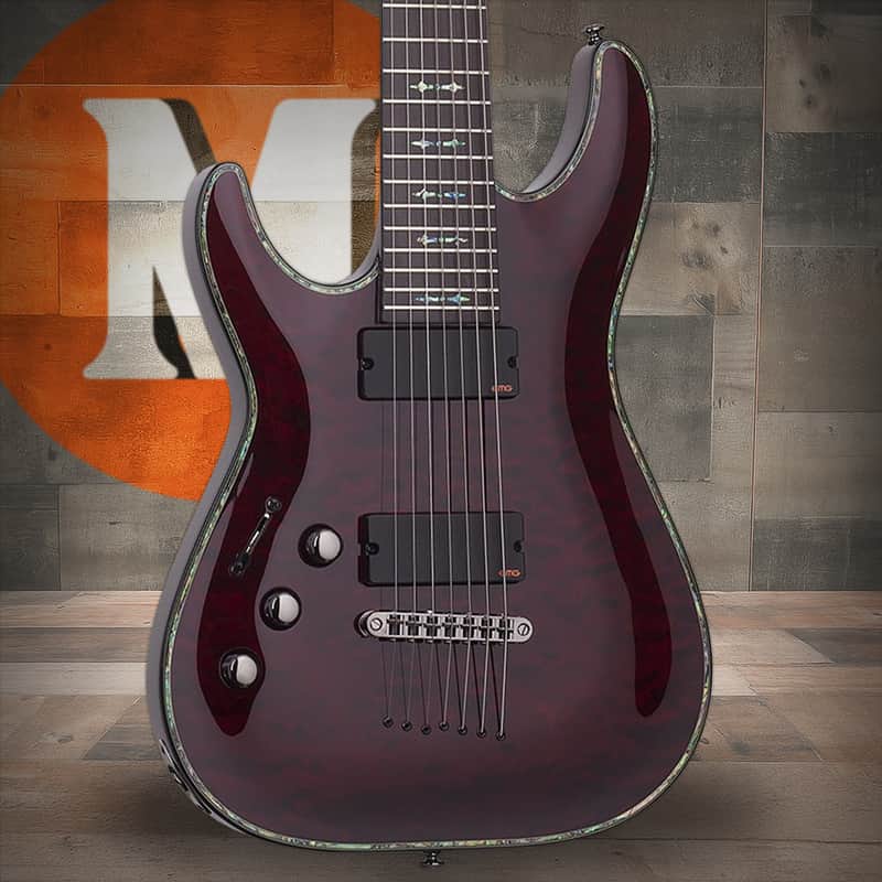 Schecter Hellraiser C-7 Left-Handed Electric Guitar - Black Cherry (1796) image 1