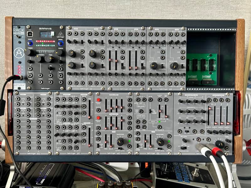 Behringer System 100 and Brains in Rackbrute Case image 1