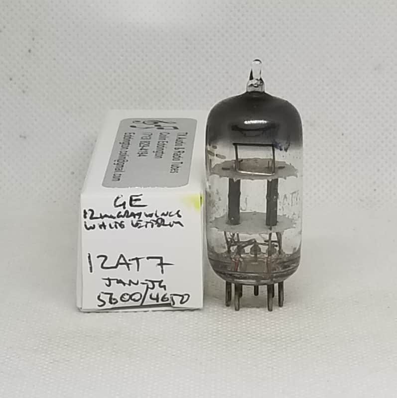 GE JAN 12AT7 Gray Plate Balanced Single NOS ECC81 image 1