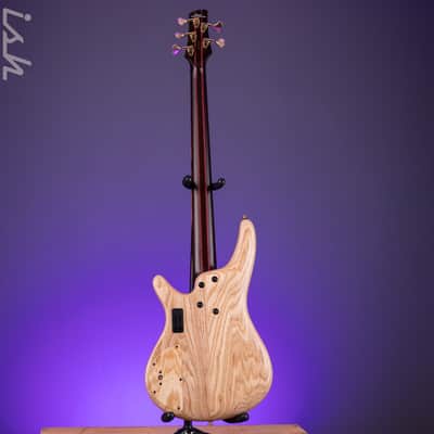 Ibanez Custom Shop Visions SR 5-String Bass Natural Bastogne Walnut image 9