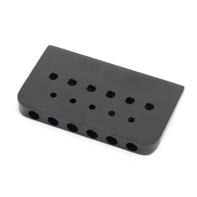 Musiclily 6 String Non Tremolo Electric Guitar Bridge Saddle for Fender Strat Tele Guitar, Black image 4