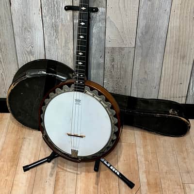 1920's Ludwig Columbia Tenor Banjo Natural, Great 4 String. OCBC ! image 18