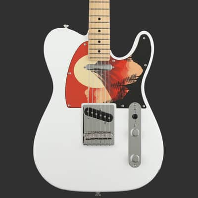 Fender Telecaster pickguard 8 mounting hole 3 Ply(W/B/W) - Japanese art Hokusai image 2