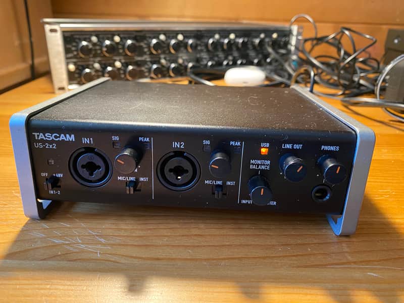 TASCAM US-2X2 USB Audio Interface 2010s - Black image 1
