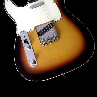 LEFTY! TL62 Vintage Custom Relic USA Double Bound Aged Sunburst Left Tele Guitar Kuwabara 7.7 lb HSC image 2