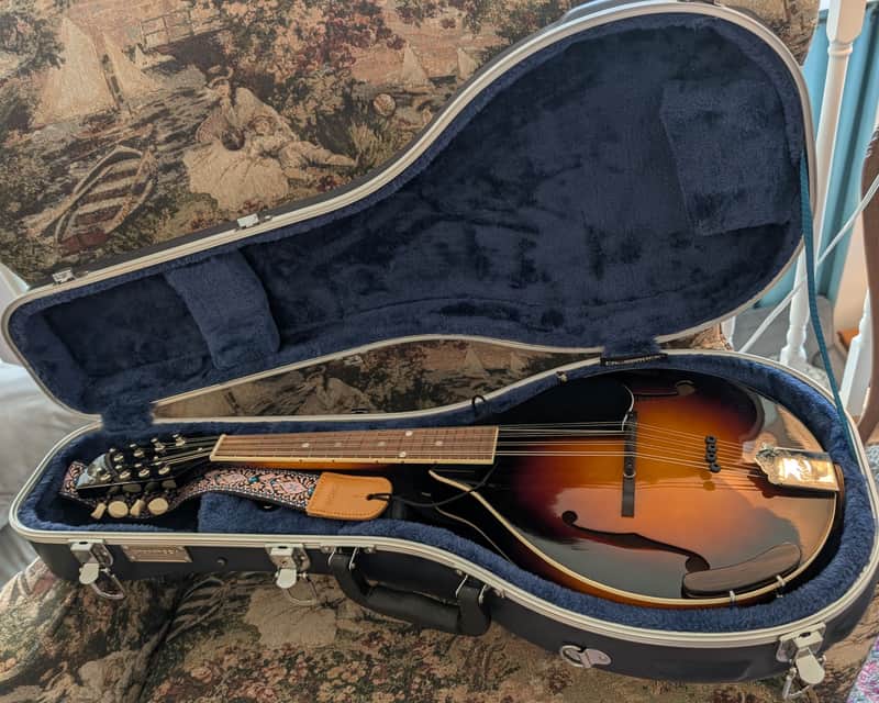 Kentucky KM-150 Standard A-Style Mandolin Vintage Sunburst Finish w/ Accessories & Case image 1