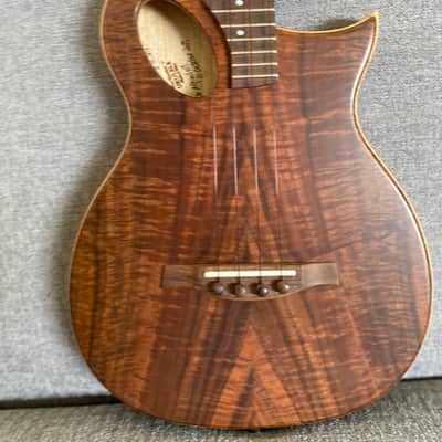 Pete Howlett Revelator Thinline Tenor Ukulele 2019 Natural image 6