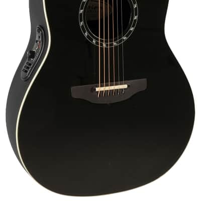 Ovation 2771AX Pro Series Standard Balladeer Deep Contour Acoustic-Electric Guitar Black image 2