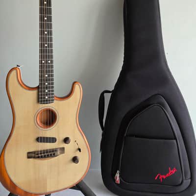 Used FENDER USA Acoustasonic Strat tsnb w/deluxe bag image 1