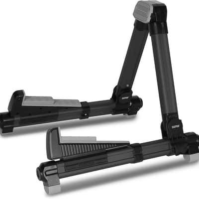 Guitar Stand Floor, Tray & Backrest Adjustable Instrument Stand for Electric Guitar, Acoustic Guitar, Bass Guitar, Classical Guitar Ukulele, Mandolin, and Banjo Stand Superior Material & Design image 1