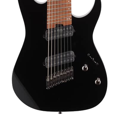Ibanez RGMS8 Multi Scale Electric Guitar Black image 3