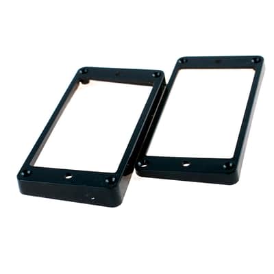 Set of 2 Humbucker Pickup Mounting Rings bridge/neck ,Curved bottom Black