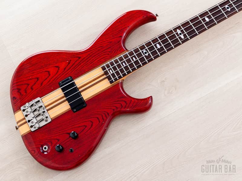 1982 Aria Pro II SB-R60 PR Vintage Neck Through Bass Padauk Red, Near-Mint, Japan Matsumoku image 1