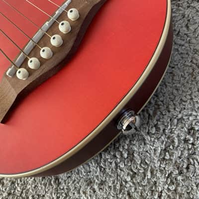 Washburn Rover RO10SK 34 Inch Travel Guitar in Red, Spruce Top, Rosewood Fingerboard image 15
