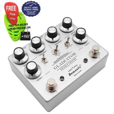 Demon FX GLADIATOR DOUBLE PRE-AMP Guitar Effect Pedal, FREE PICKS + HOLDER+ FREE SHIP USA