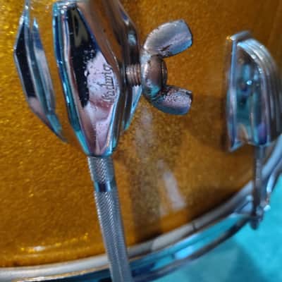 Ludwig No. 950 Classic 16x16" Floor Tom with Keystone Badge 1960 - 1968 - Gold Sparkle image 5