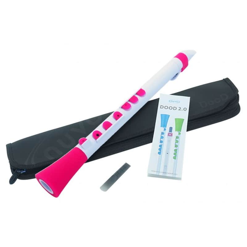 NUVO DooD 2.0 White-Pink Polymer Klarinette inkl. Blätter Griffbild Hülle image 1