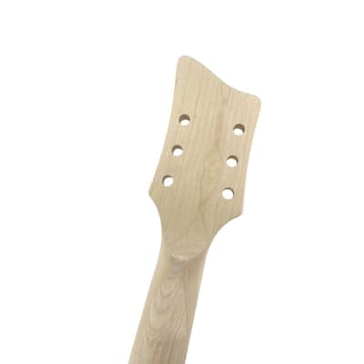 24.75" Electric Guitar Neck 24 Frets Maple Rosewood Unfinished Bolt-On Inlay image 9