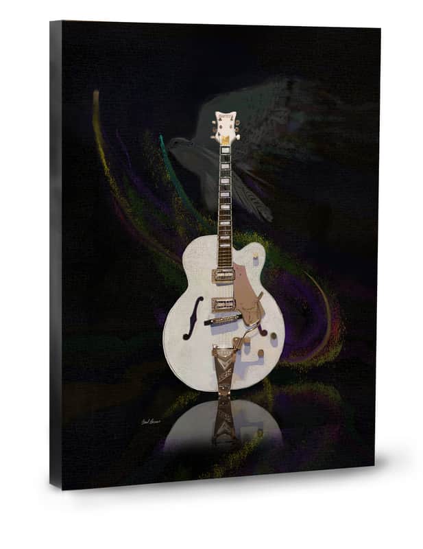 Gretsch White Falcon Guitar Painting on canvas