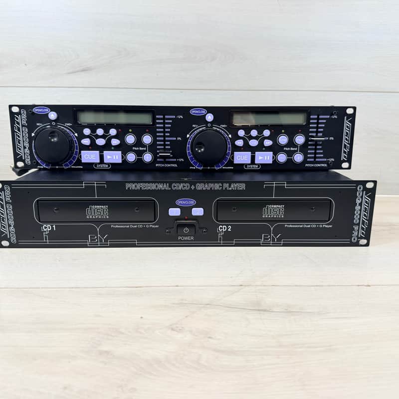 VocoPro CDG-8000 PRO Dual Karaoke CD+G Player System w/ Remote Deck 2003 image 1
